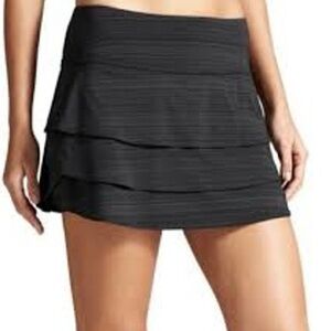 Athleta Black Tiered Ruffle Skort XS | Active Tennis Golf Skirt Shorts